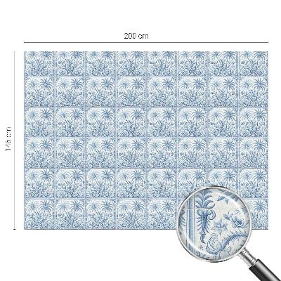 Decorative window film stained glass design Tropical landscape