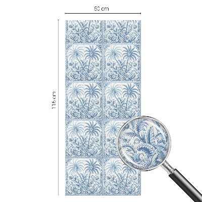 Decorative window film stained glass design Tropical landscape