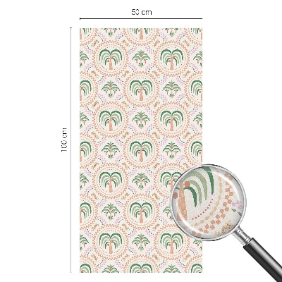 Privacy window film stained glass effect Exotic palm trees