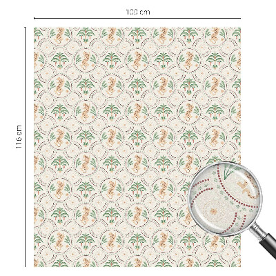 Coloured glass film for windows Palm Leopard