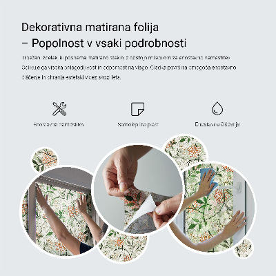 Coloured glass film for windows Palm Leopard