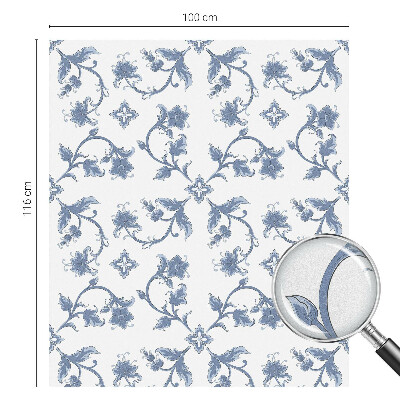 Coloured glass film for windows Floral ornament