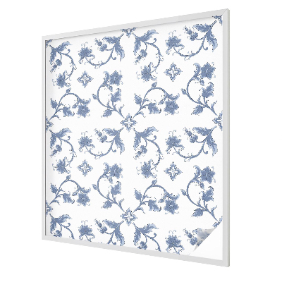 Coloured glass film for windows Floral ornament