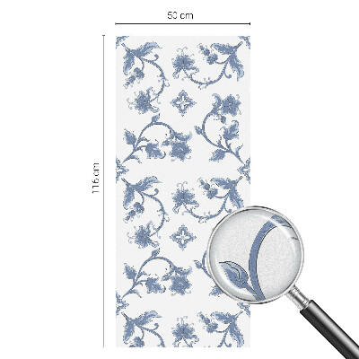 Coloured glass film for windows Floral ornament