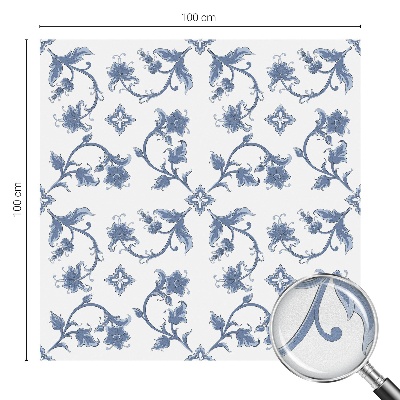 Coloured glass film for windows Floral ornament