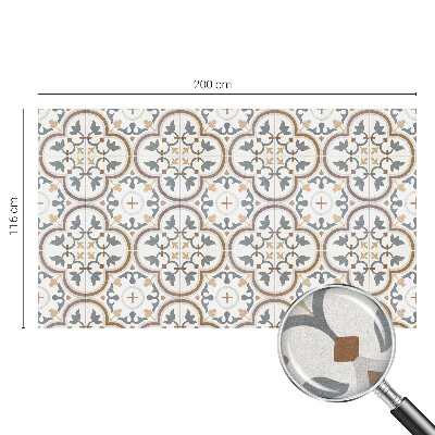 Frosted window film with stained glass pattern Tiled ornaments