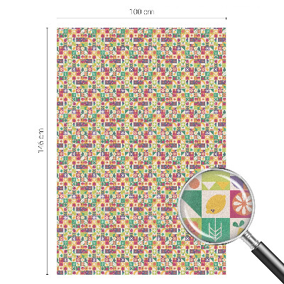 Decorative window film stained glass design Colorful abstraction