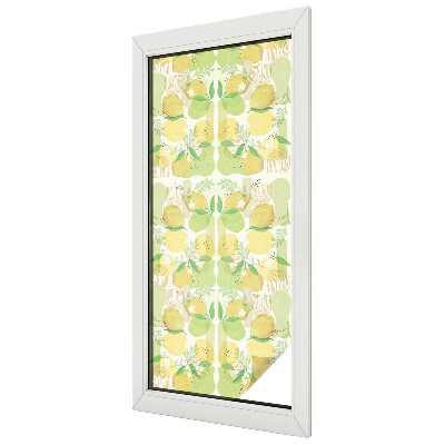 Patterned window film stained glass Fresh lemons