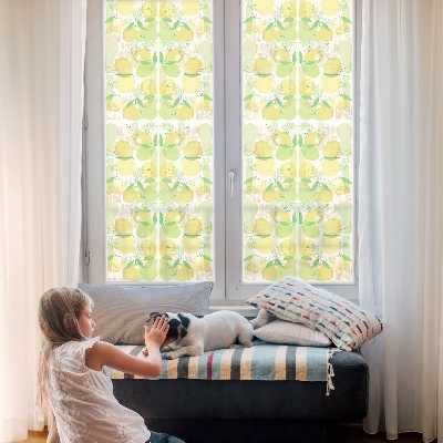 Patterned window film stained glass Fresh lemons