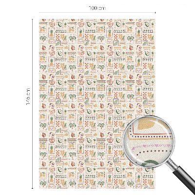 Privacy window film stained glass effect Folkloric patterns