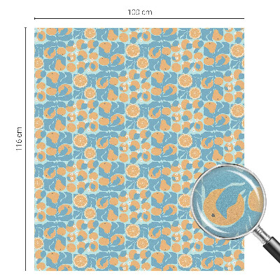 Decorative window film stained glass design Fishy citrus