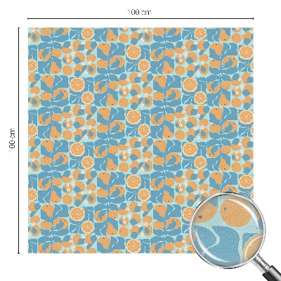 Decorative window film stained glass design Fishy citrus