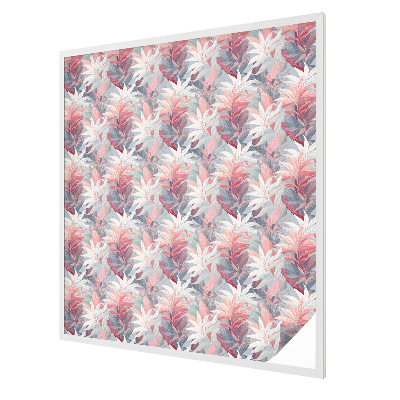 Privacy window film stained glass effect Flower leaves