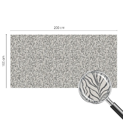 Frosted window film with stained glass pattern Leaves flowers