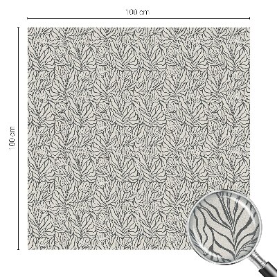 Frosted window film with stained glass pattern Leaves flowers