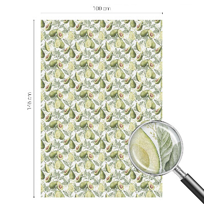 Patterned window film stained glass Avocado leaves