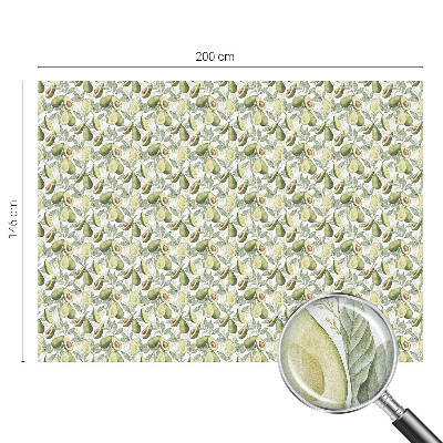 Patterned window film stained glass Avocado leaves