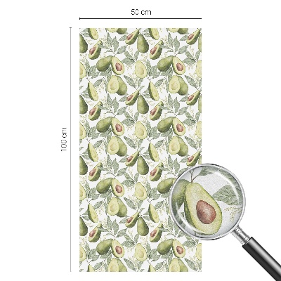 Patterned window film stained glass Avocado leaves