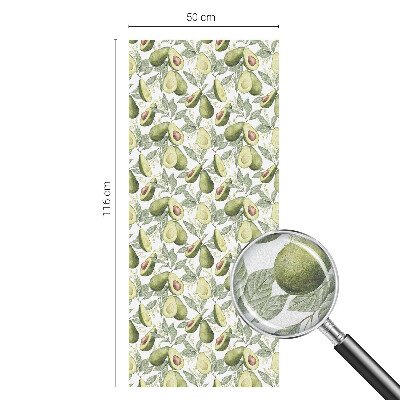 Patterned window film stained glass Avocado leaves