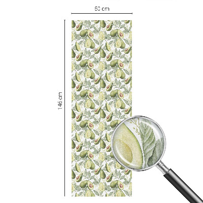 Patterned window film stained glass Avocado leaves