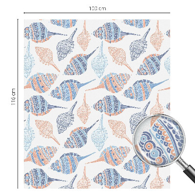 Decorative window film stained glass design Sea shells