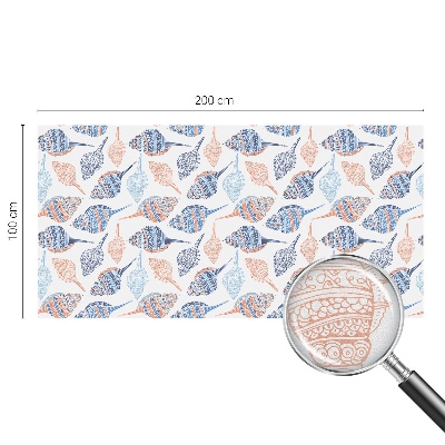 Decorative window film stained glass design Sea shells