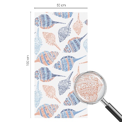 Decorative window film stained glass design Sea shells