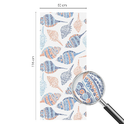 Decorative window film stained glass design Sea shells