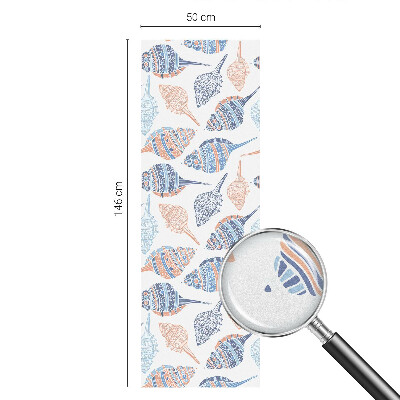 Decorative window film stained glass design Sea shells