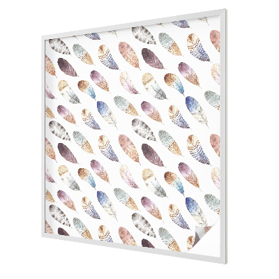 Coloured glass film for windows Boho feathers