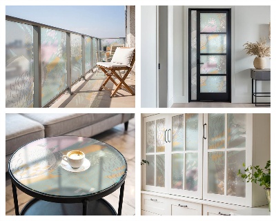 Patterned window film stained glass Abstract harmony