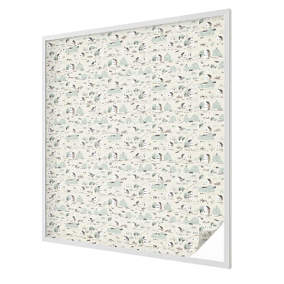 Privacy window film stained glass effect An idyllic village