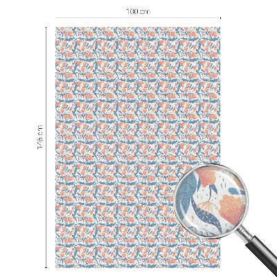 Frosted window film with stained glass pattern A floral feast