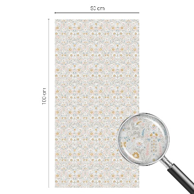 Coloured glass film for windows Floral symmetry