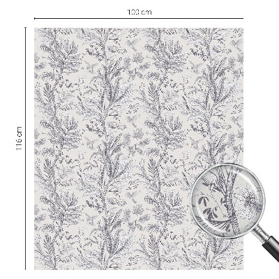 Privacy window film stained glass effect Leaves and butterflies