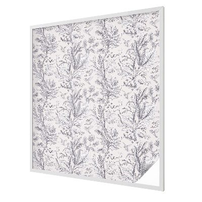 Privacy window film stained glass effect Leaves and butterflies