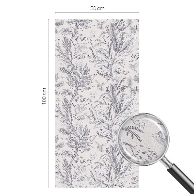 Privacy window film stained glass effect Leaves and butterflies