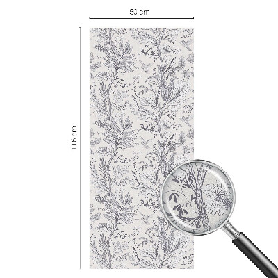 Privacy window film stained glass effect Leaves and butterflies