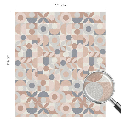 Frosted window film with stained glass pattern Abstract mosaic