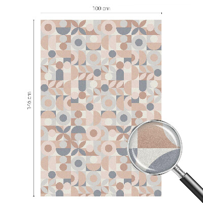 Frosted window film with stained glass pattern Abstract mosaic