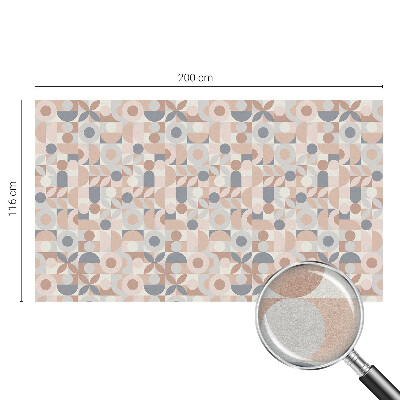 Frosted window film with stained glass pattern Abstract mosaic