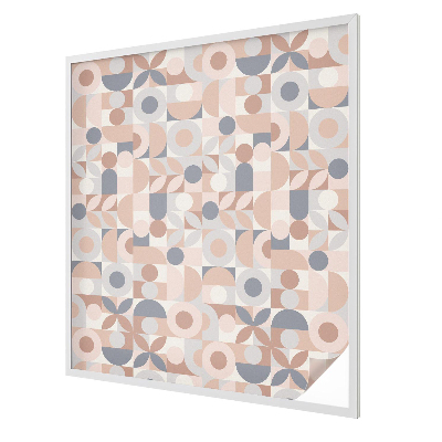 Frosted window film with stained glass pattern Abstract mosaic