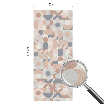 Frosted window film with stained glass pattern Abstract mosaic