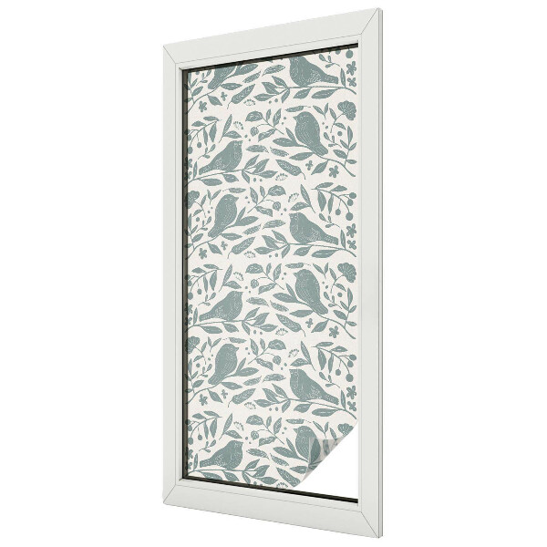 Decorative window film stained glass design Bird motif