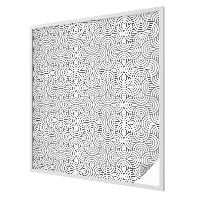 Coloured glass film for windows Geometric semicircles