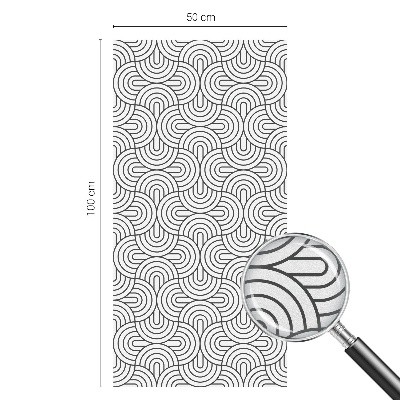 Coloured glass film for windows Geometric semicircles