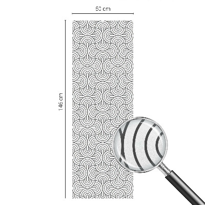Coloured glass film for windows Geometric semicircles