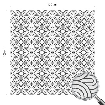 Coloured glass film for windows Geometric semicircles