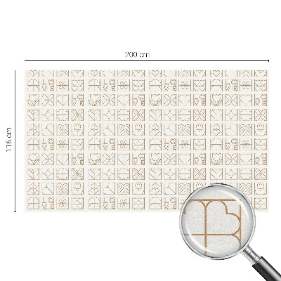 Frosted window film with stained glass pattern Geometric love