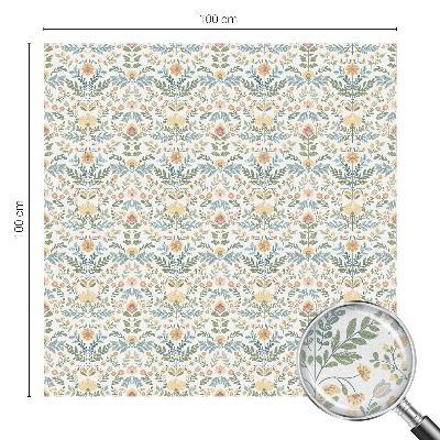 Privacy window film stained glass effect Floral symmetry